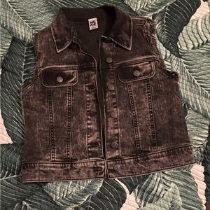 Zumba WEAR Black Washed Swarovski Denim Vest